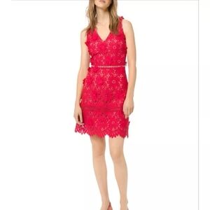 Michael Kors Sleeveless Scarlette Lace V-Neck Applique Dress